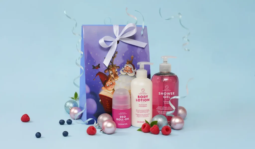 Dermosil ja Joulupukki lahjapakkaus Berry Boost
