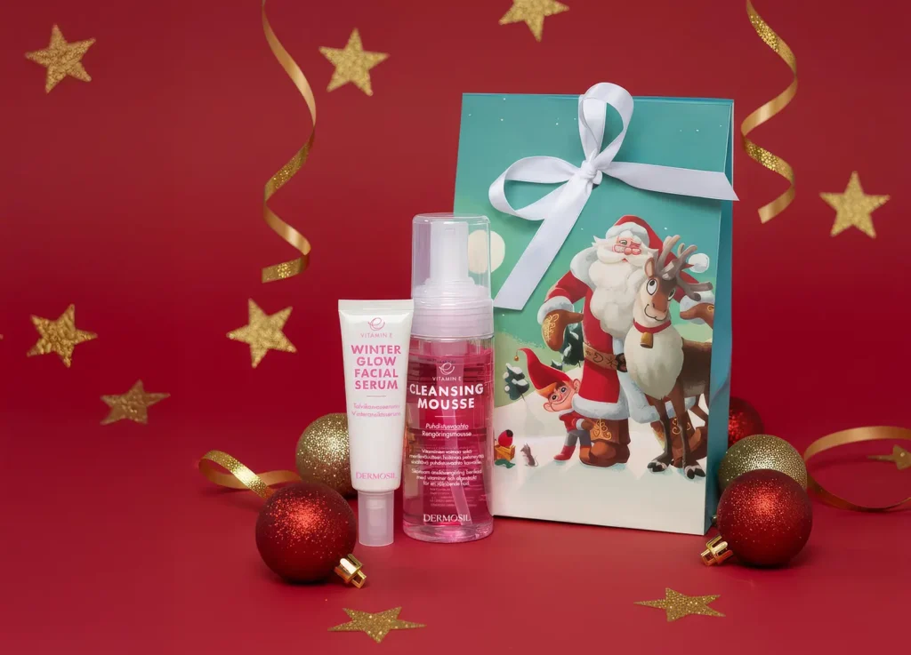 Dermosil ja Joulupukki lahjapakkaus E-vitamiini